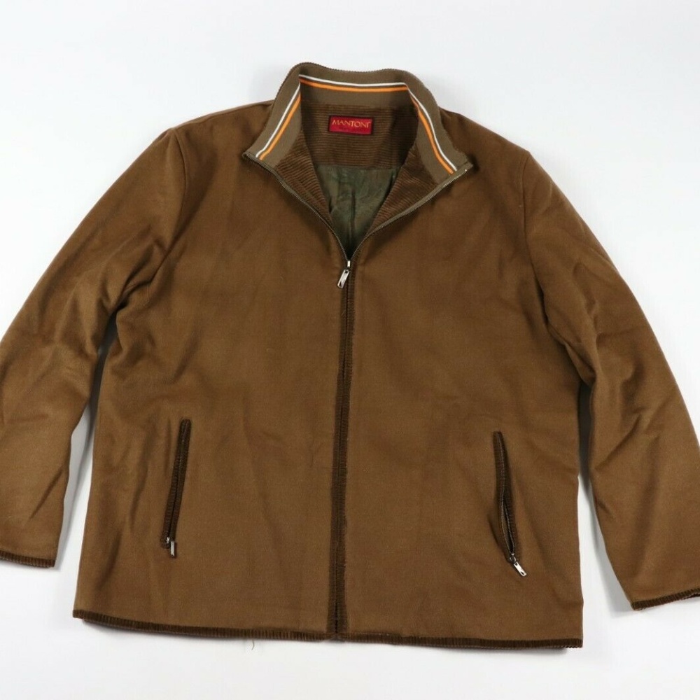 Mantoni Wool Cashmere Club Jacket Brown Italy 52L
